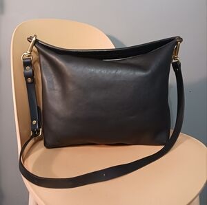 ORGAN craftsman Handmade Black Genuine Leather Crossbody Bag